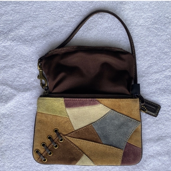 Coach suede patchwork wristlet - Picture 3 of 8